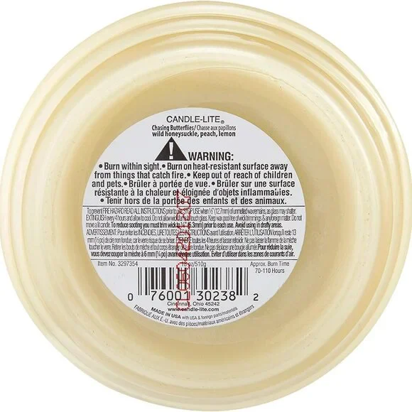 Everday Chasing Butterflies Scented Candle, 18 oz. Aromatherapy Candle, Off-Whit - Picture 9 of 9